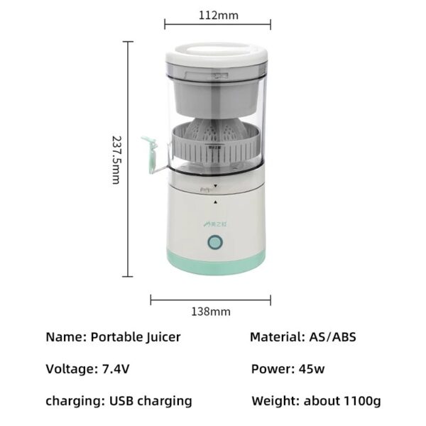 Automatic Fruit Juicer with 45W Motor, 20-second Quick - Image 4