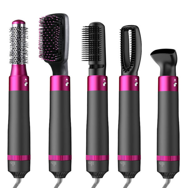 Hot Air Brush (5-in-1), Salon Negative Ionic Electric Hot Air Brush, Curly Hair Comb - Image 3